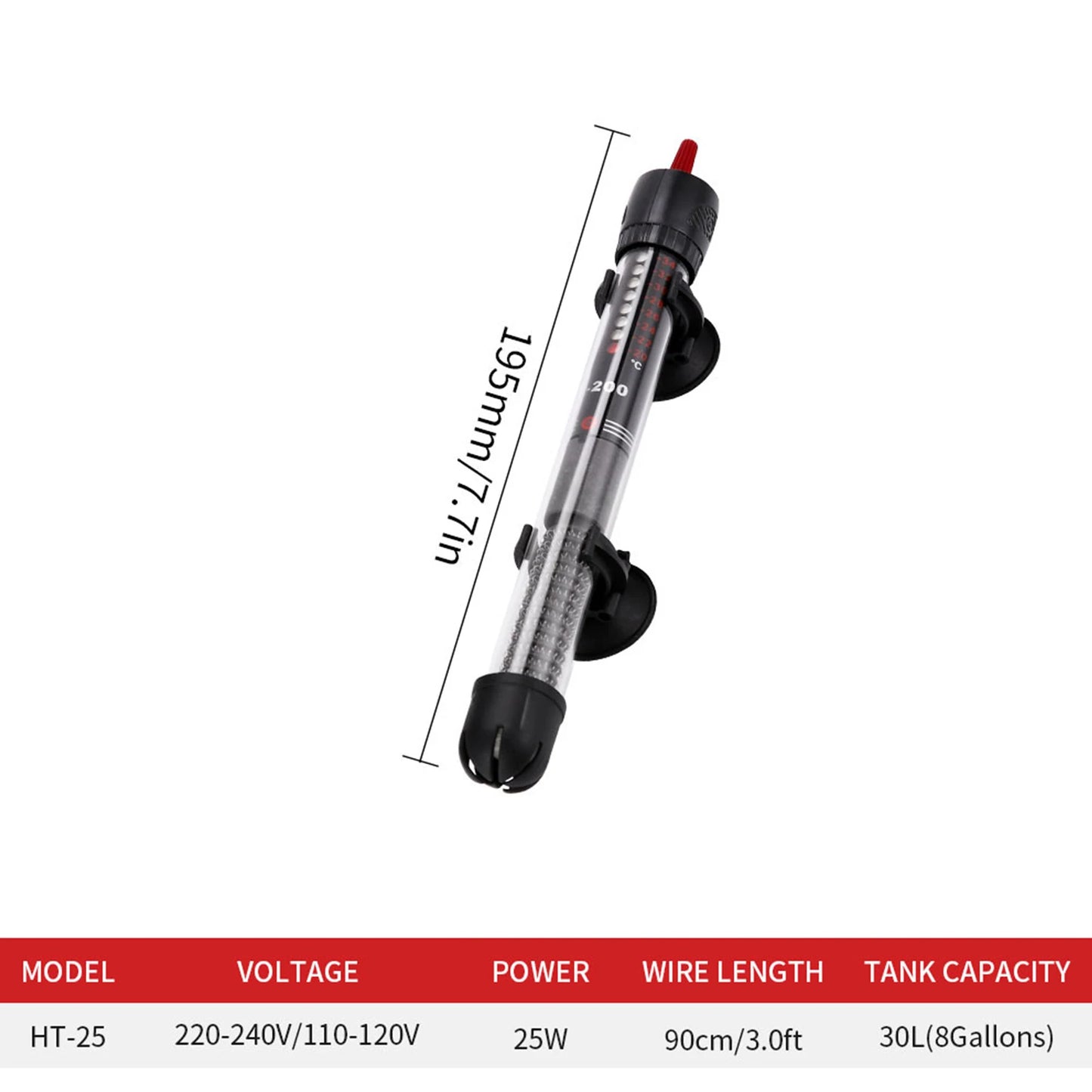 Aquarium Fish Tank Heater 25W 30L/50W 60L l AXOIZ