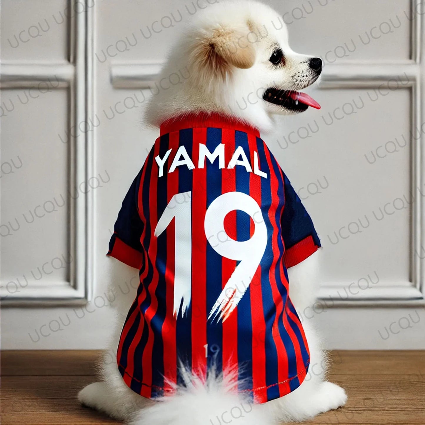 Maillot de football Yamal # 19 pour animaux de compagnie l AXOIZ